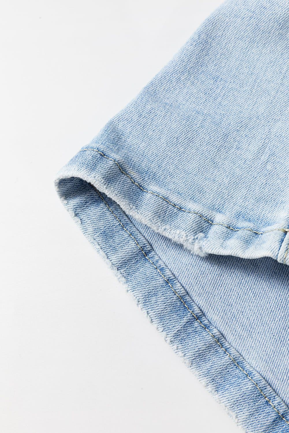 image-Beau Blue Vintage Light Wash Distressed Flare Jeans