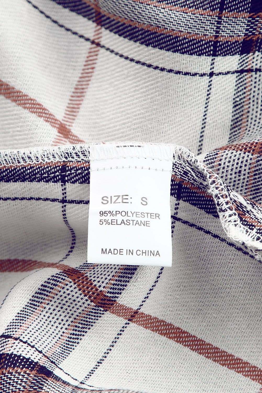 image-White Oversized Plaid Pattern Shacket with Slits