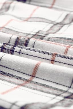image-White Oversized Plaid Pattern Shacket with Slits