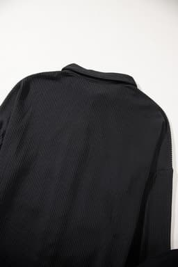 image-Parchment Sequin Patch Chest Pocket Corded Shacket