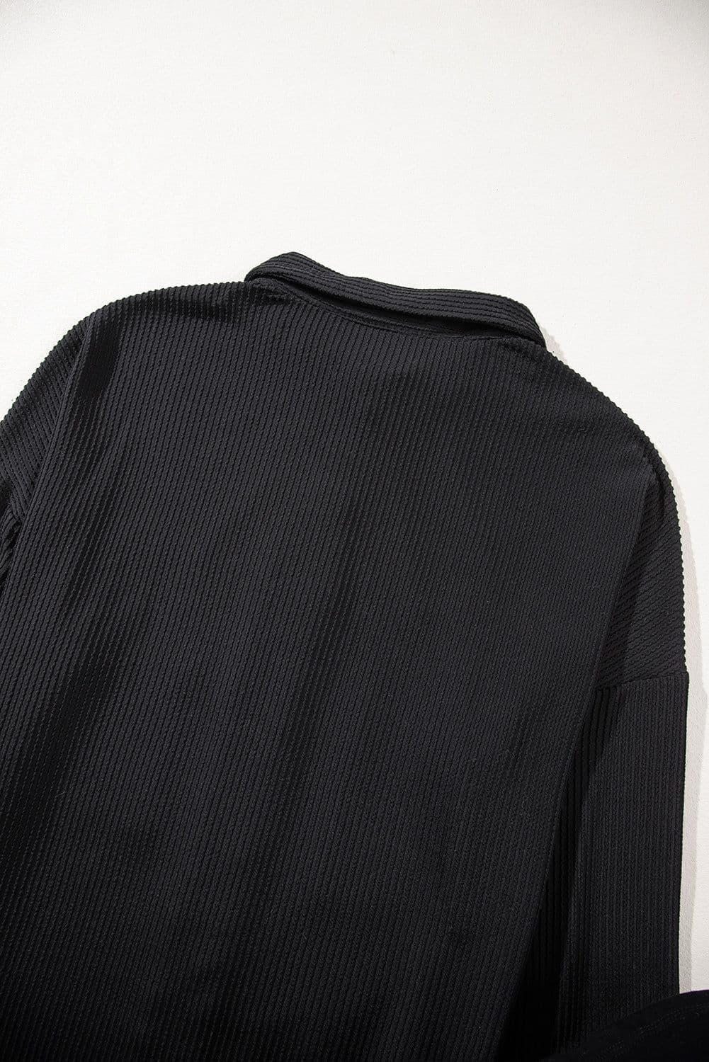 image-Parchment Sequin Patch Chest Pocket Corded Shacket