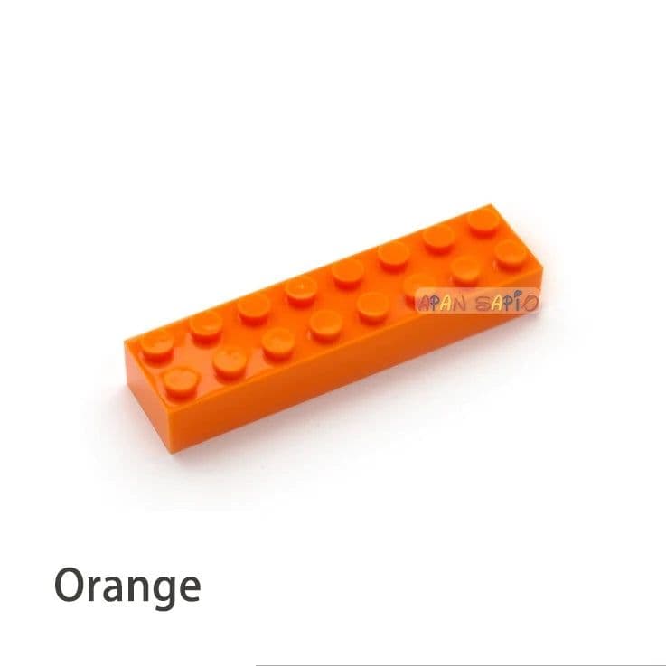 image-20pcs DIY Building Blocks Thick 2x8 Dots Educational Creative Toys for Children Figures Plastic Bricks Size Compatible With 3007