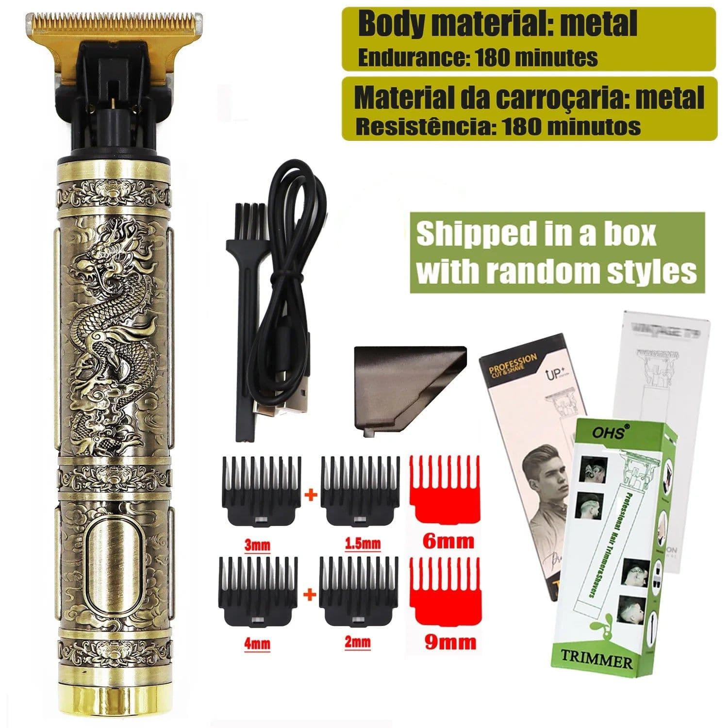 image-T9 Cordless Electric Hairber Shaver Hair Trimer Home Appliances Travel Barber Razors Shaving Machine for Men Trimmer Man
