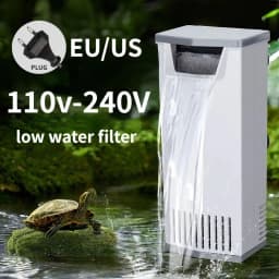 image-3W 200L/H Waterfall Aquarium Filter Pump Turtle Fish Tank Low Water Level Filter Oxygen Pump Fish Turtle Reptile Supply 110-240V