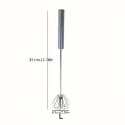 image-Stainless Steel Egg Beater Durable Semi-Automatic Mixer for Effortless Egg Cream Mixing Stirring and Beating for Kitchen Baking