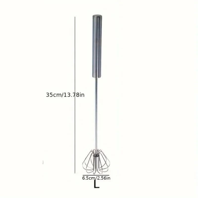 image-Stainless Steel Egg Beater Durable Semi-Automatic Mixer for Effortless Egg Cream Mixing Stirring and Beating for Kitchen Baking
