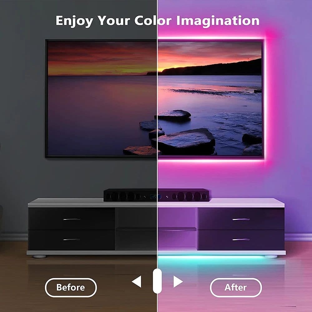 image-Tape Bluetooth USB LED Strip Light 5050 SMD 5V USB RGB Lights Flexible LED Lamp Tape Ribbon RGB Self-adhesive TV Desktop Diode