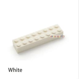 image-20pcs DIY Building Blocks Thick 2x8 Dots Educational Creative Toys for Children Figures Plastic Bricks Size Compatible With 3007