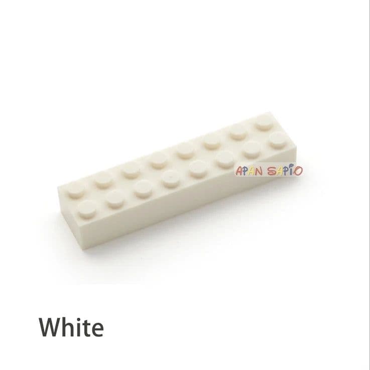 image-20pcs DIY Building Blocks Thick 2x8 Dots Educational Creative Toys for Children Figures Plastic Bricks Size Compatible With 3007