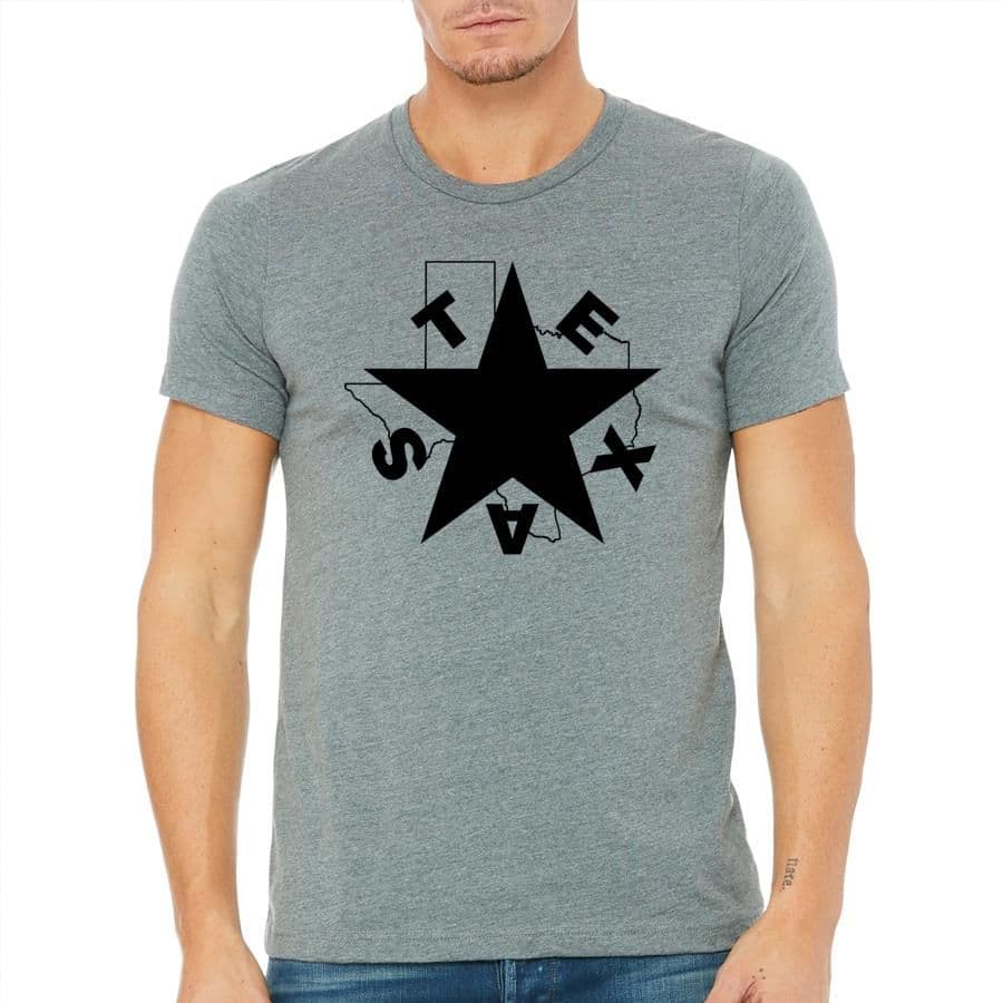 image-Lone Star Texas Men's T-Shirt Eco-Friendly Print USA