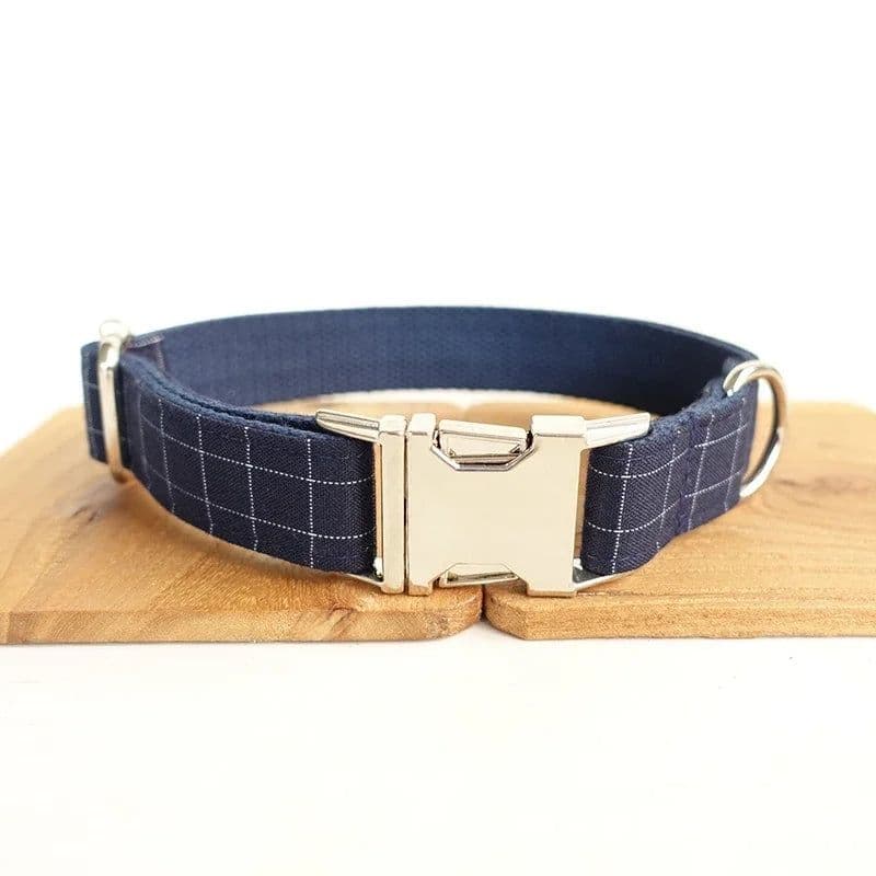 image-Personalized Dog Collar Customized Pet Collars Free Engraving ID Nameplate Tag Pet Accessory Suit Fiber Puppy Collars Leash