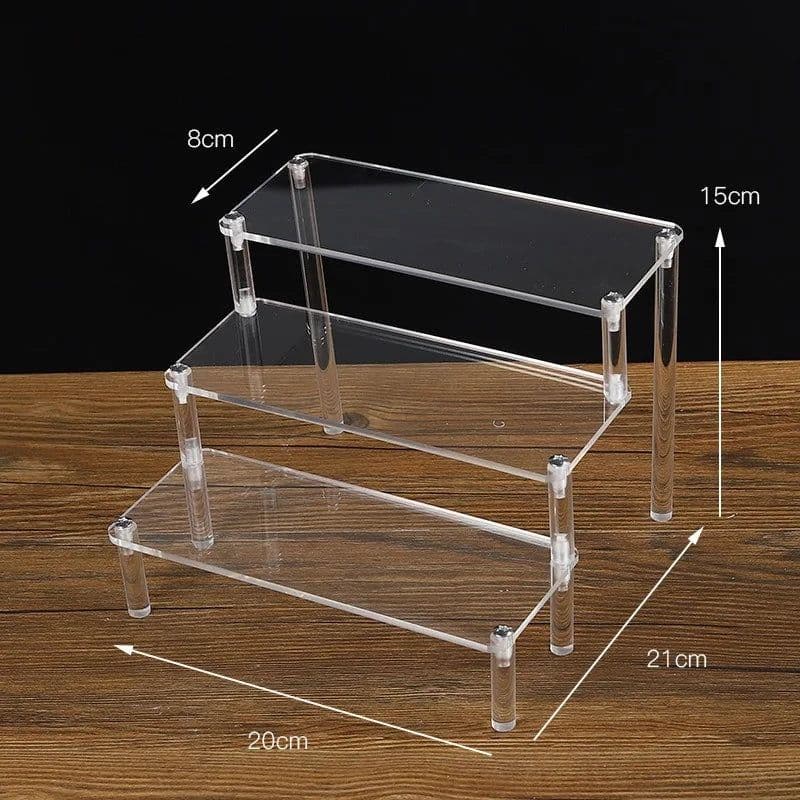 image-Acrylic Display stand for Amiibo Funko POP Figures,Cupcake Cosmetic Nail Polish Clay Figurine Jewelry for Display Stand Riser