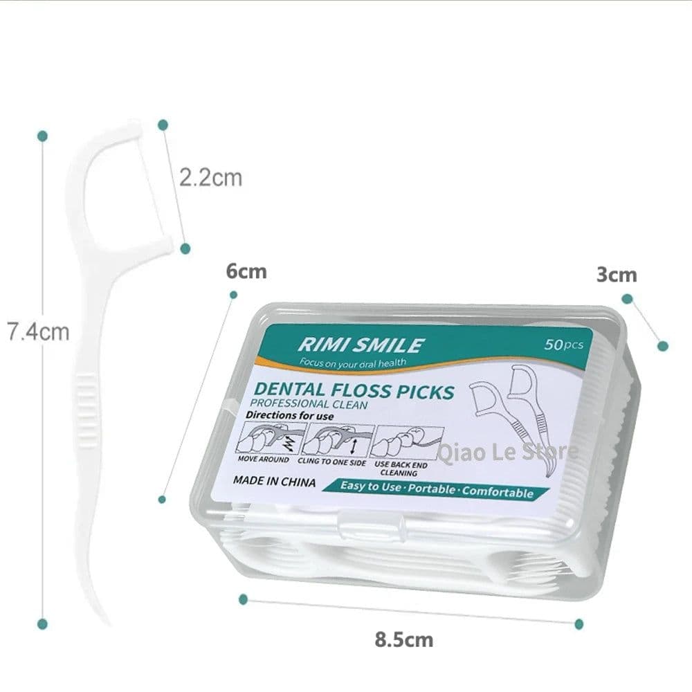 image-1/2/5/10 Box Portable Disposable Dental Floss Plastic Toothpick High-tension Dental Floss Stick Dental Floss Box Oral Care