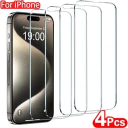 image-4Pcs Tempered Glass For iPhone 16 15 14 13 12 11 Pro Max Screen Protector For iPhone 7 8 Plus X XS Max XR Protective Glass Film