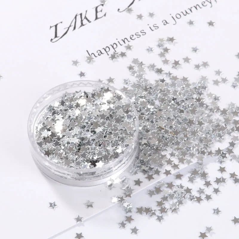 image-10g/Pack Light Gold Nail Sequin 3mm 4mm Star Shape Sequins Paillettes for Nails Beauty,Lady manicure,wedding decoration confetti
