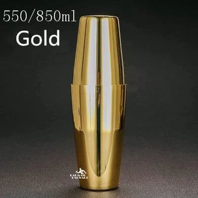 image-Stainless Steel Cocktail Boston Bar Shaker: 2-piece Set: 18oz Unweighted & 28oz