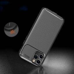 image-Carbon Fibre TPU Black Case - For iPhone 12 Pro Max