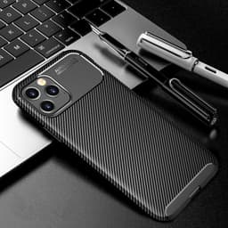 image-Carbon Fibre TPU Black Case - For iPhone 12 Pro Max