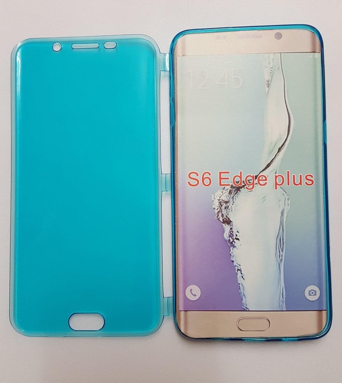 image-TPU Flip Wallet Blue Case - For Samsung Galaxy S6 edge+