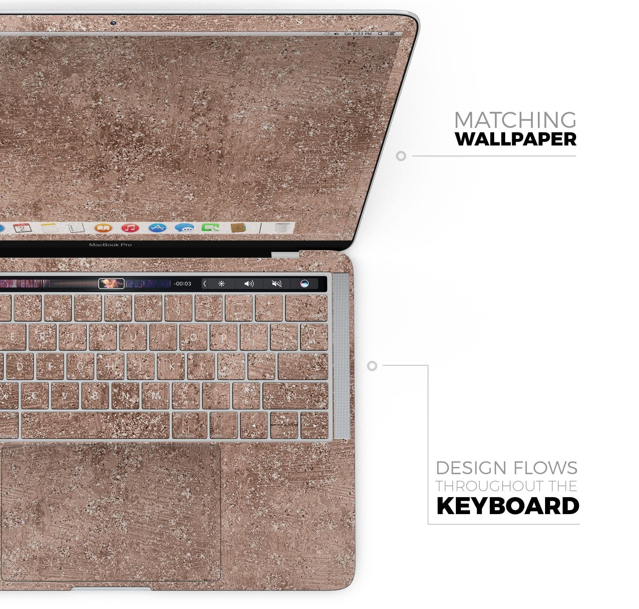 image-Rose Gold Scratched - Skin Decal Wrap Kit Compatible with the Apple