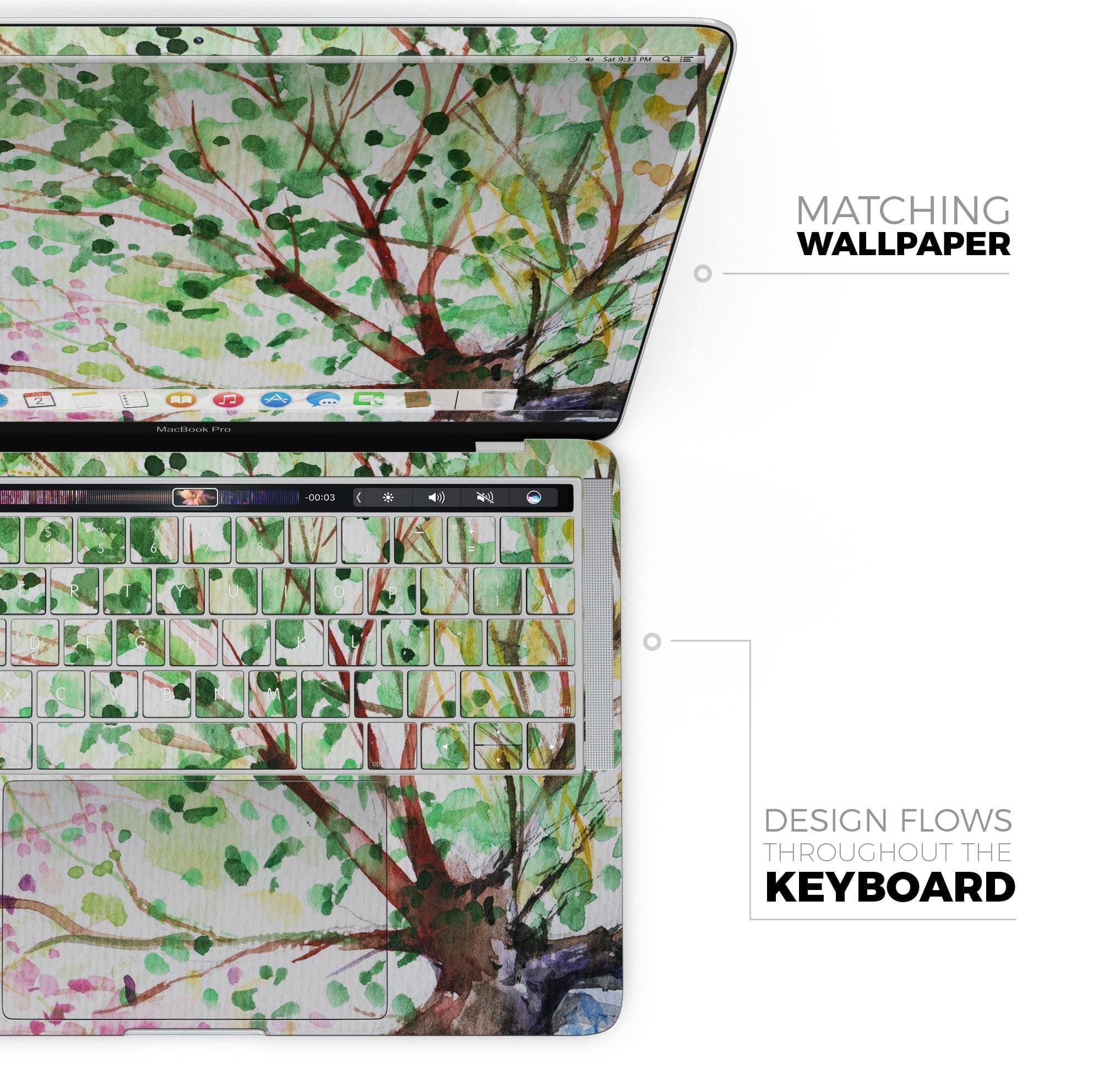 image-WaterColor Vivid Tree - Skin Decal Wrap Kit Compatible with the Apple