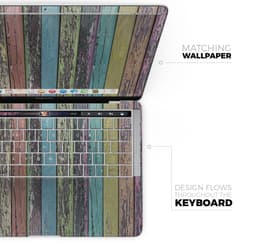 image-Chipped Pastel Paint on Wood - Skin Decal Wrap Kit Compatible with the