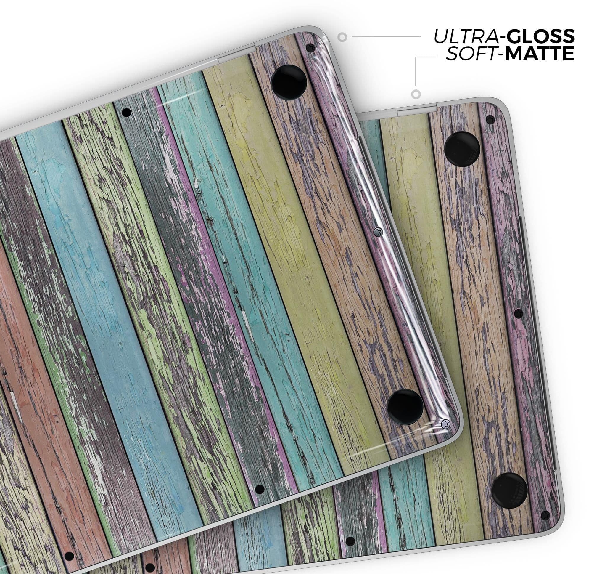 image-Chipped Pastel Paint on Wood - Skin Decal Wrap Kit Compatible with the
