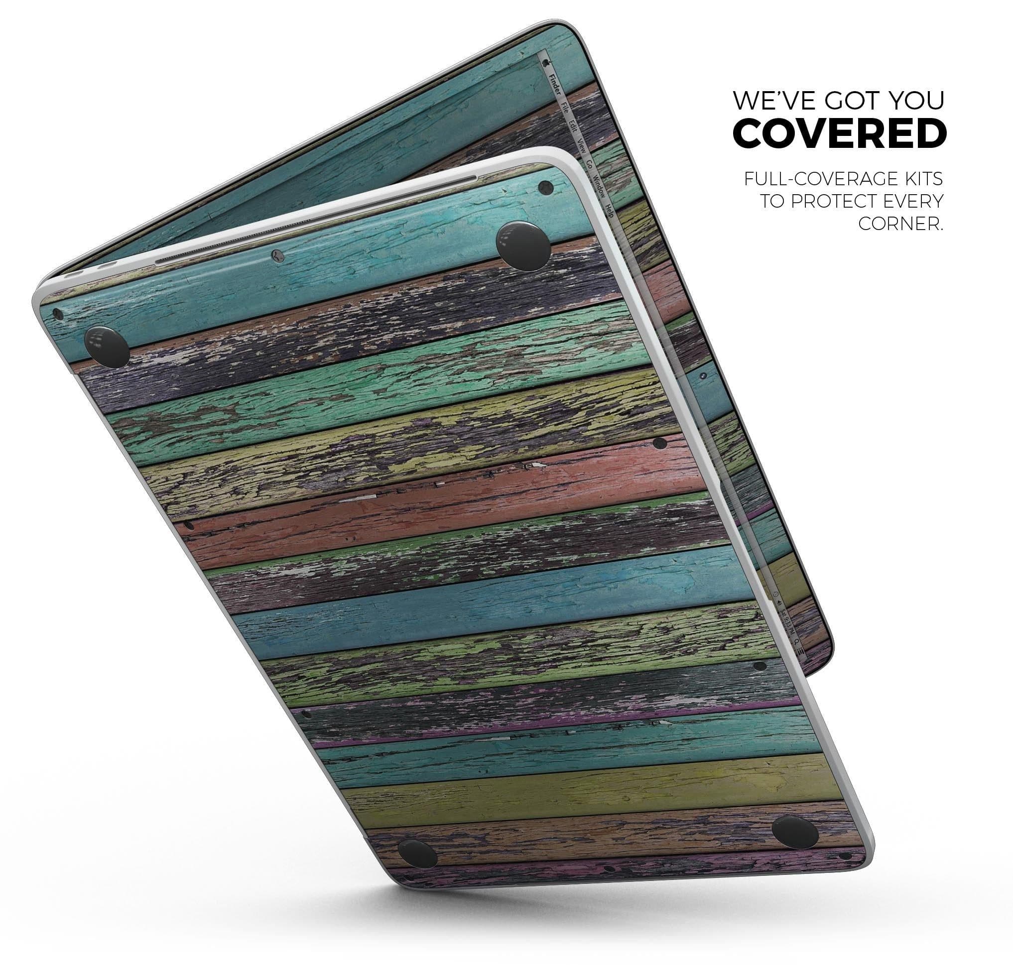 image-Chipped Pastel Paint on Wood - Skin Decal Wrap Kit Compatible with the