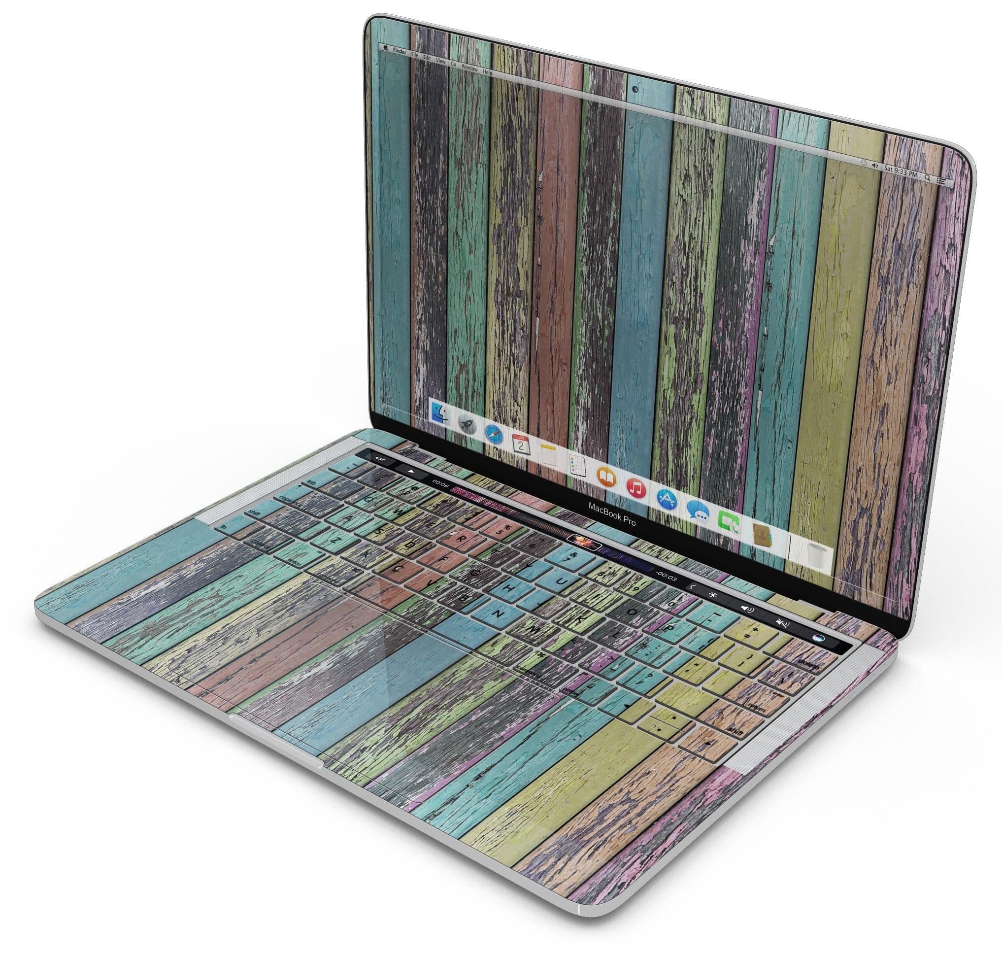 image-Chipped Pastel Paint on Wood - Skin Decal Wrap Kit Compatible with the