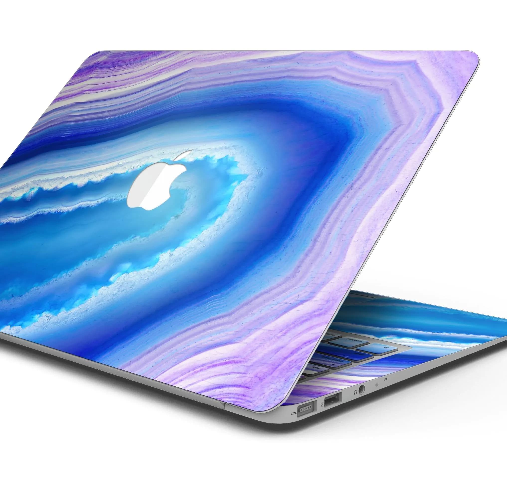 image-Blue & Purple Hue Agate - Skin Decal Wrap Kit Compatible with the