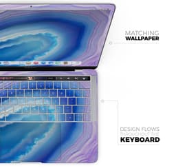 image-Blue & Purple Hue Agate - Skin Decal Wrap Kit Compatible with the