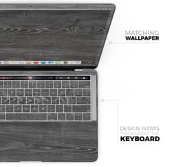 image-Smooth Gray Wood V2 - Skin Decal Wrap Kit Compatible with the Apple