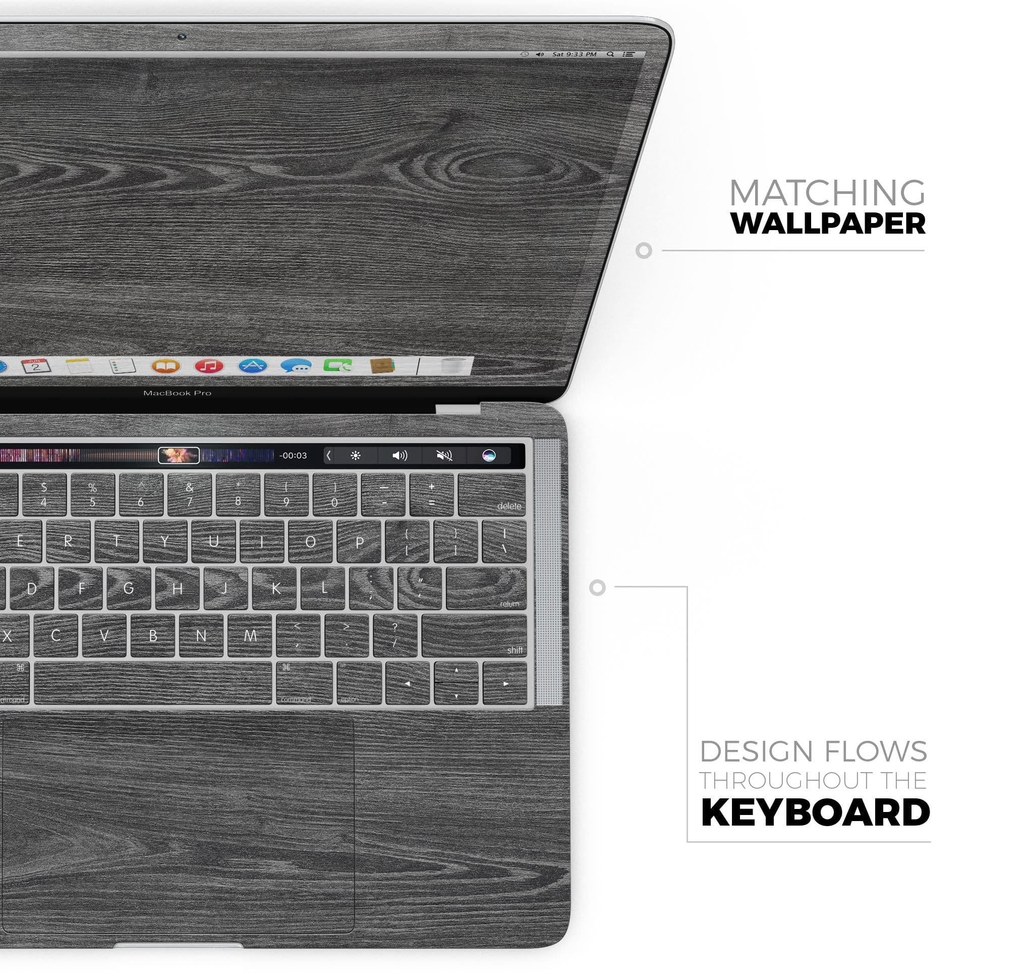 image-Smooth Gray Wood V2 - Skin Decal Wrap Kit Compatible with the Apple