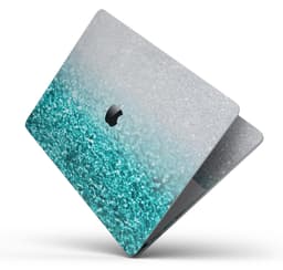 image-Aqua Blue & Silver Glimmer Fade - Skin Decal Wrap Kit Compatible with