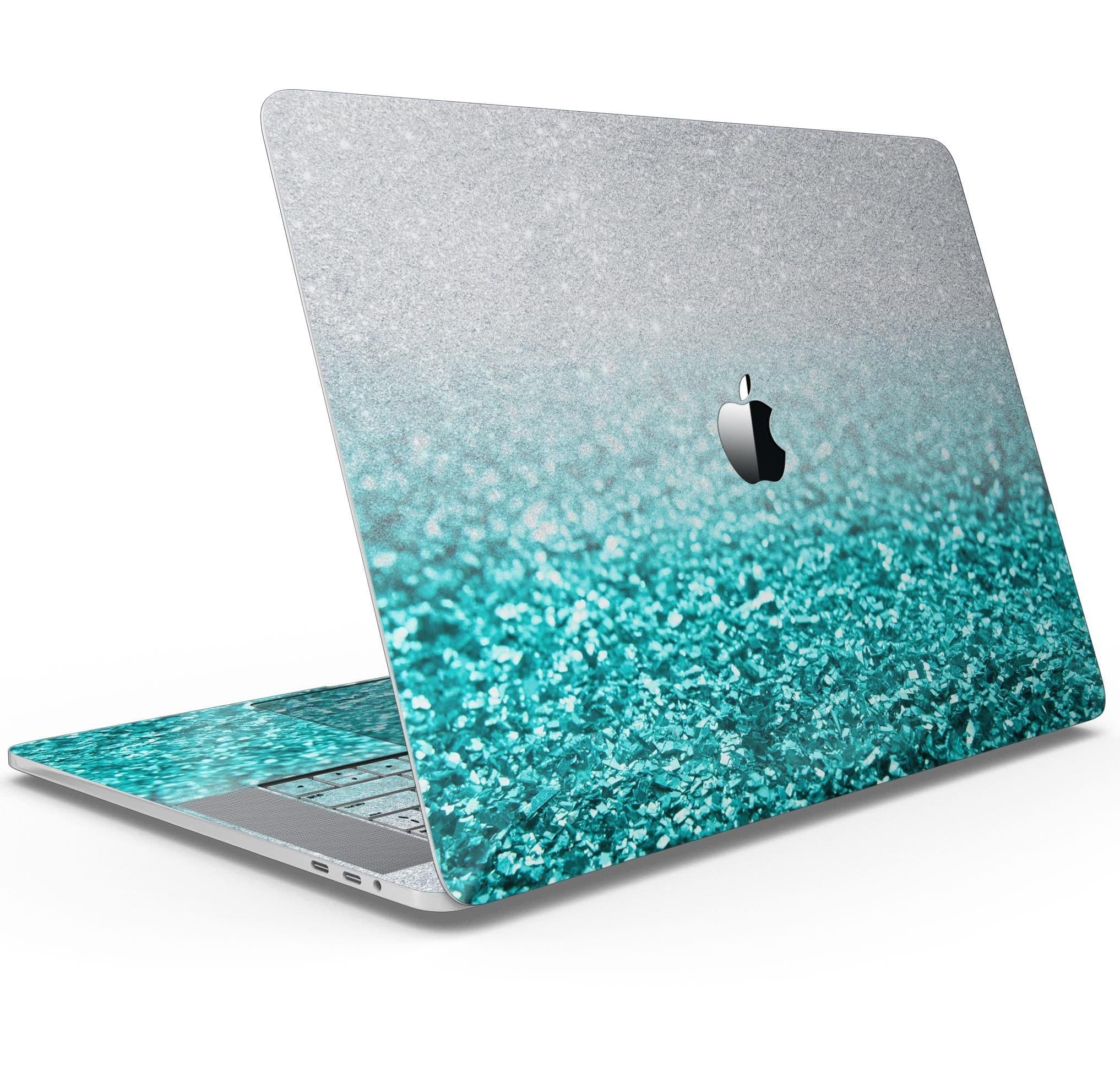 image-Aqua Blue & Silver Glimmer Fade - Skin Decal Wrap Kit Compatible with