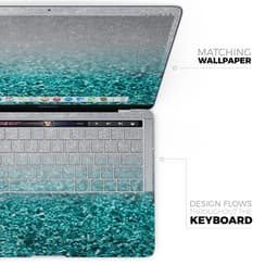 image-Aqua Blue & Silver Glimmer Fade - Skin Decal Wrap Kit Compatible with