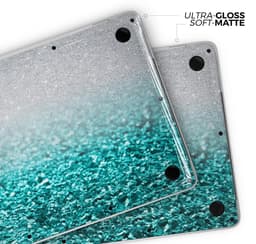 image-Aqua Blue & Silver Glimmer Fade - Skin Decal Wrap Kit Compatible with