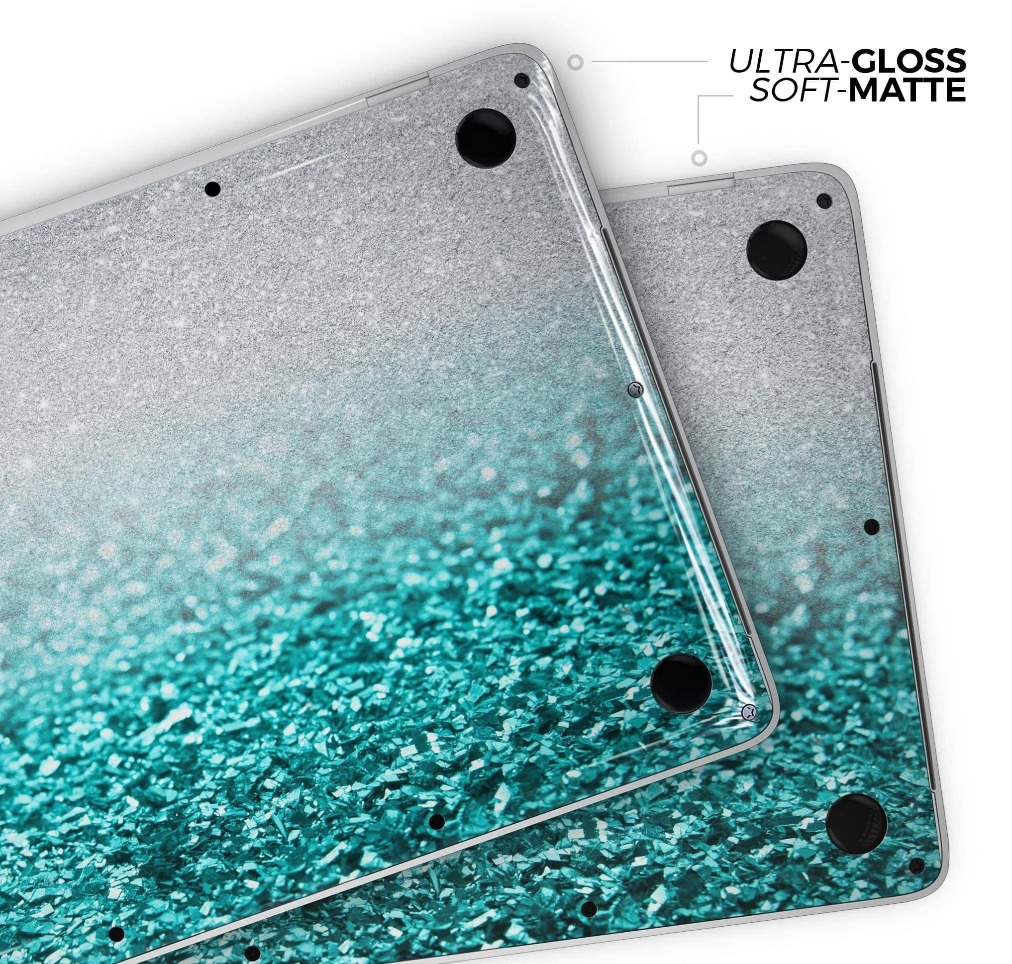 image-Aqua Blue & Silver Glimmer Fade - Skin Decal Wrap Kit Compatible with
