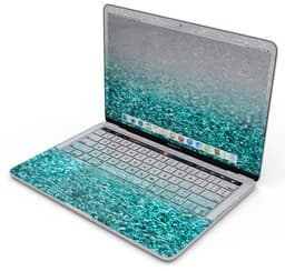 image-Aqua Blue & Silver Glimmer Fade - Skin Decal Wrap Kit Compatible with