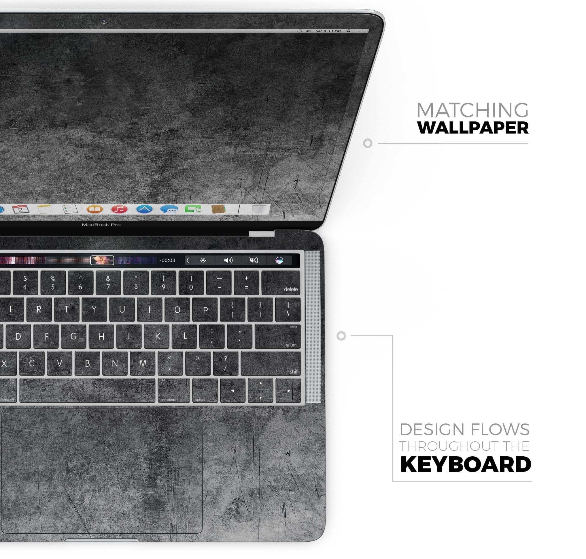 image-Scratched Metal Fab - Skin Decal Wrap Kit Compatible with the Apple