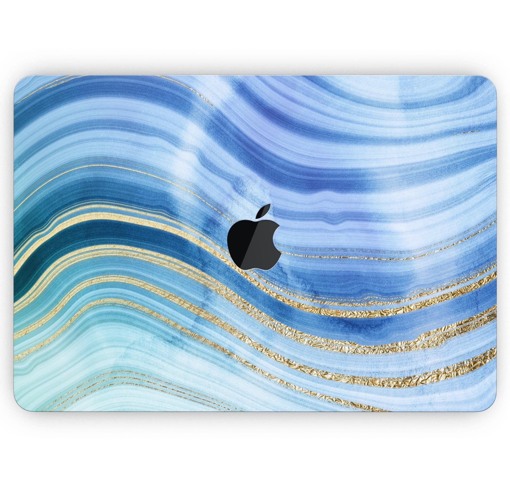 image-Vivid Agate Vein Slice Blue V4 - Skin Decal Wrap Kit Compatible with