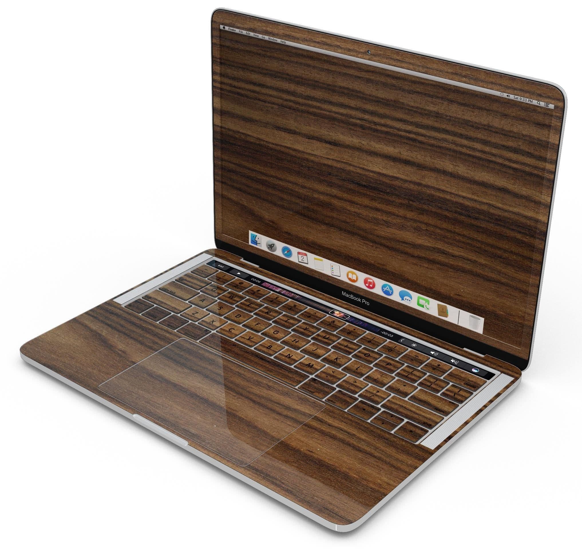 image-Bright Ebony Woodgrain - Skin Decal Wrap Kit Compatible with the Apple