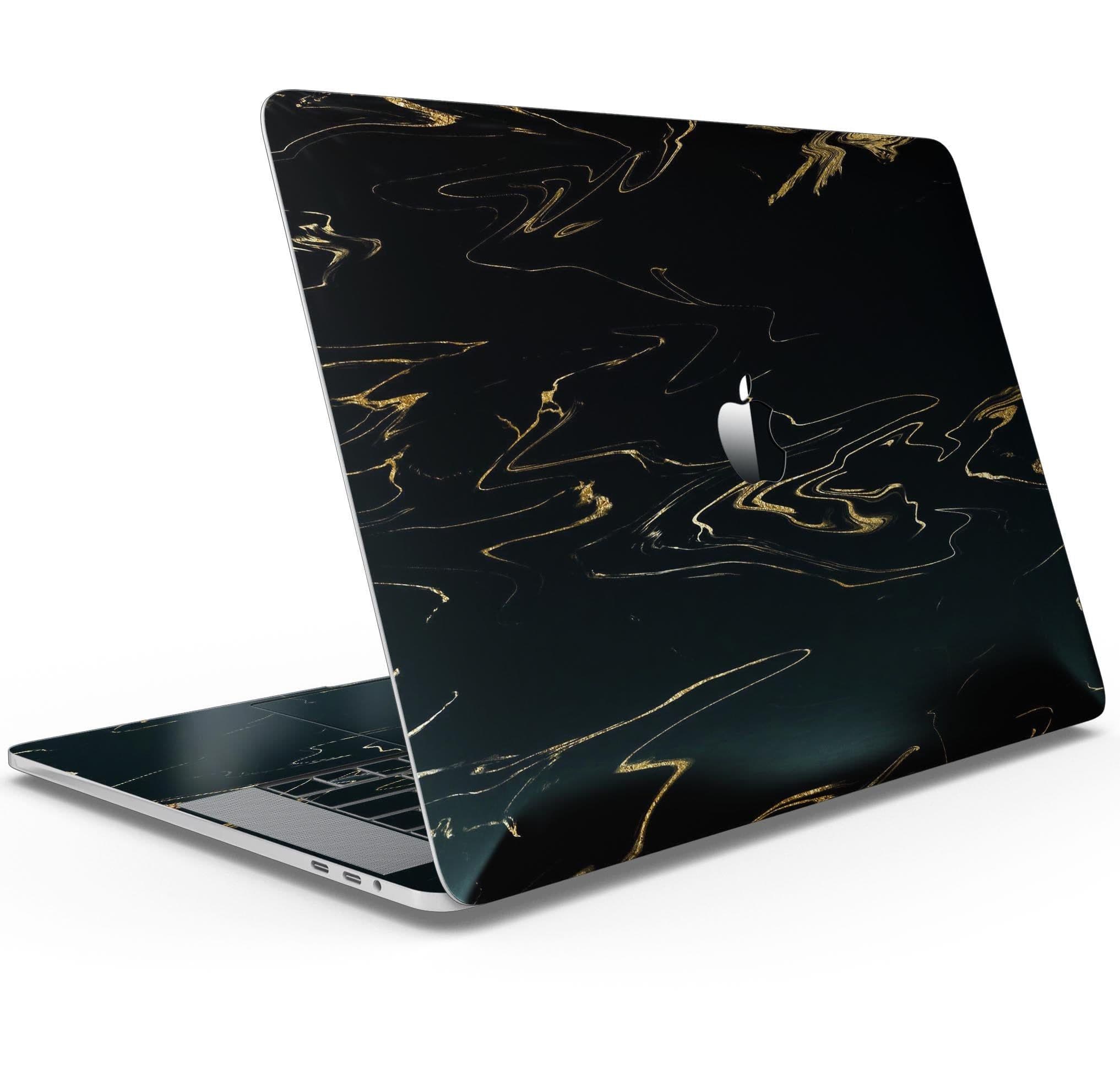 image-Black & Gold Marble Swirl V10 - Skin Decal Wrap Kit Compatible with
