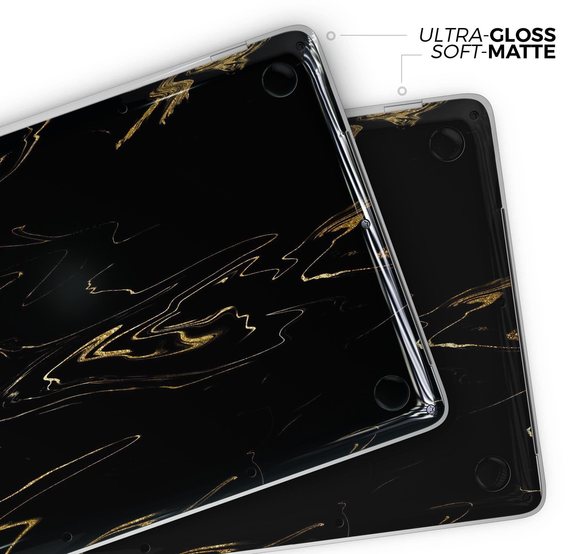 image-Black & Gold Marble Swirl V10 - Skin Decal Wrap Kit Compatible with
