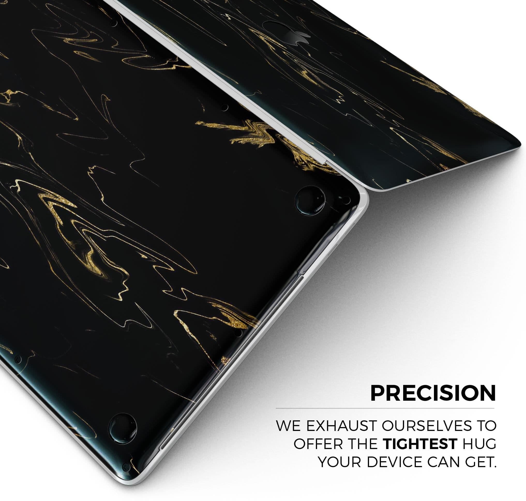 image-Black & Gold Marble Swirl V10 - Skin Decal Wrap Kit Compatible with