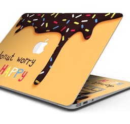 image-Donut Worry Be Happy - Skin Decal Wrap Kit Compatible with the Apple