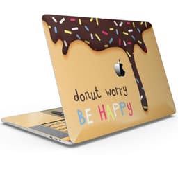 image-Donut Worry Be Happy - Skin Decal Wrap Kit Compatible with the Apple