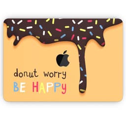 image-Donut Worry Be Happy - Skin Decal Wrap Kit Compatible with the Apple