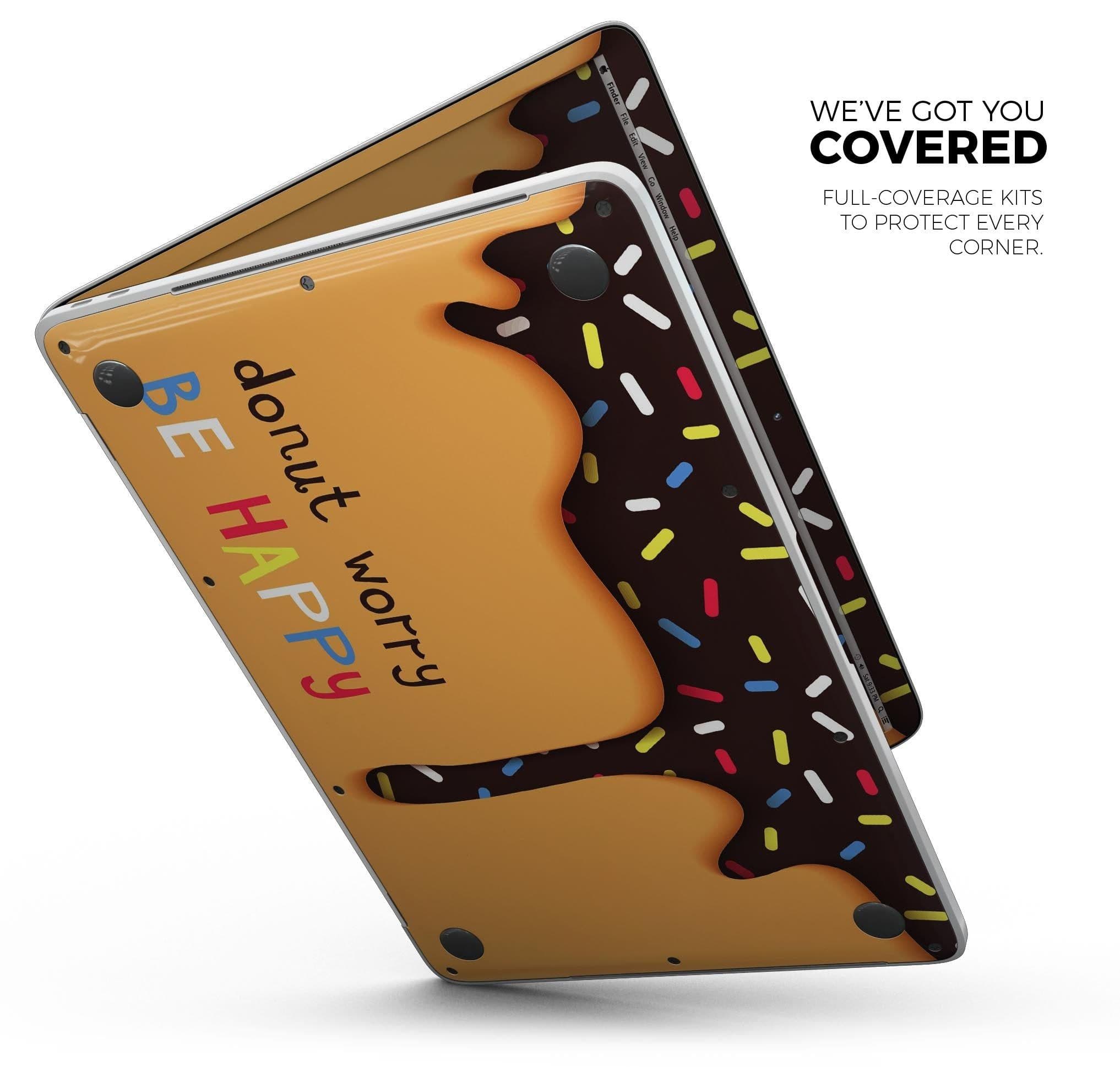 image-Donut Worry Be Happy - Skin Decal Wrap Kit Compatible with the Apple