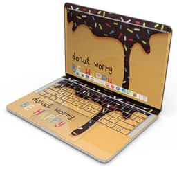image-Donut Worry Be Happy - Skin Decal Wrap Kit Compatible with the Apple